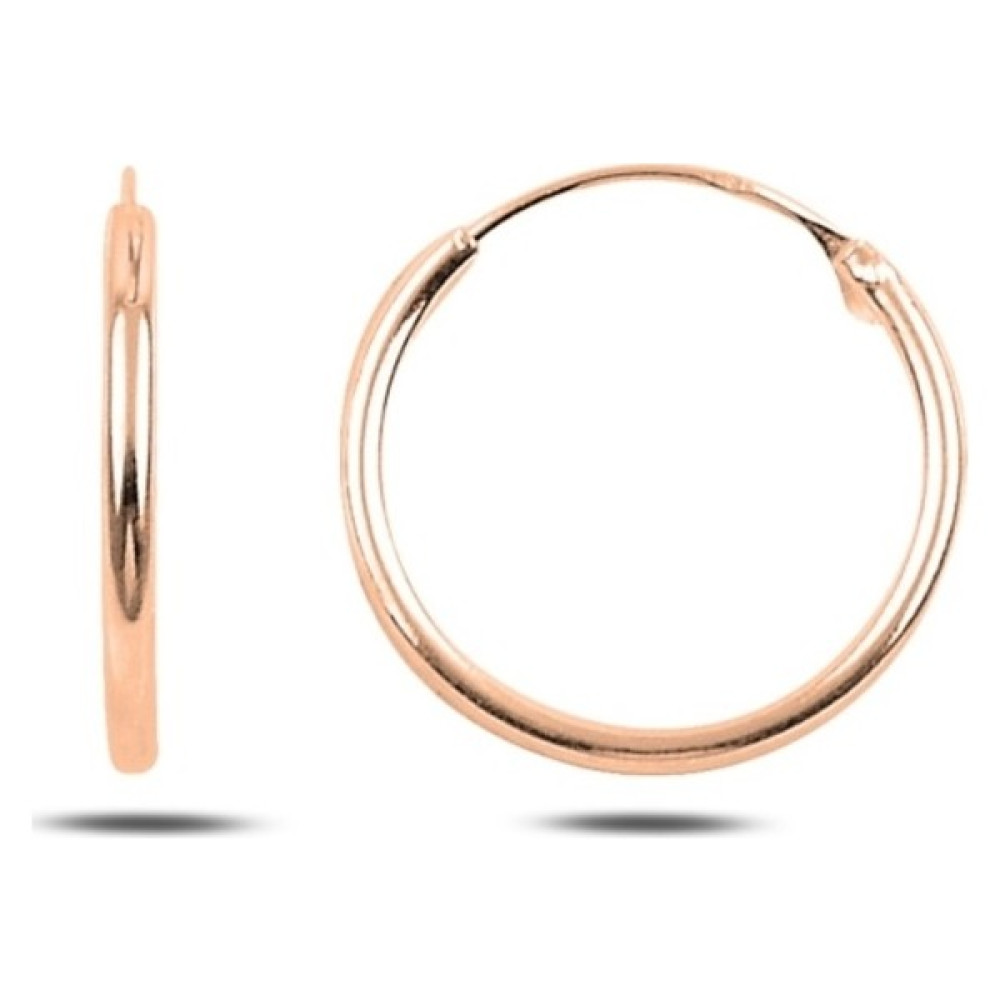 Trend Silver 925 Ayar Gümüş Rose 26 mm Halka Küpe Gümüş Küpe Fiyatı