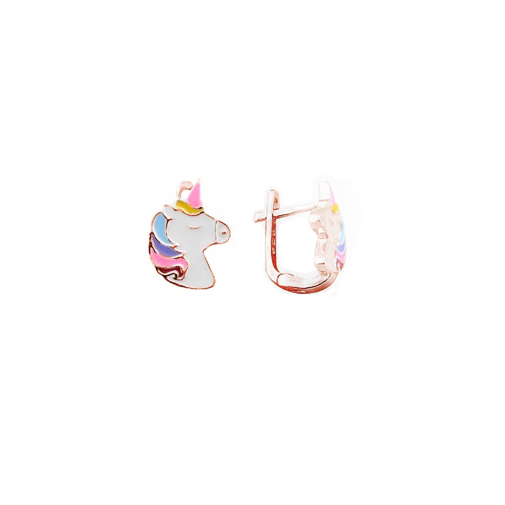 Trend Silver 925 Ayar Gümüş Rose Unicorn Çocuk Küpe 0-16 Yaş Standart Beden Gümüş Küpe Fiyatı