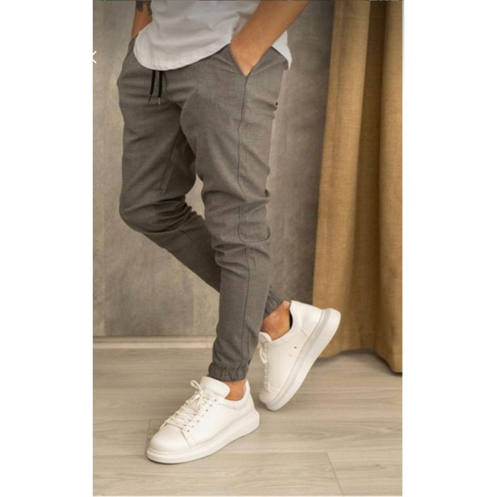 Trend Vadi Trendvadi Erkek Koyu Gri Lastik Paça Jogger Pantolon Erkek Pantolon Fiyatı