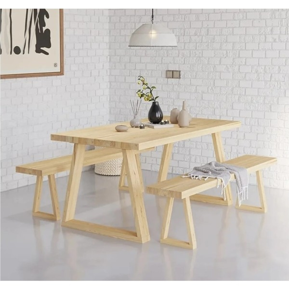 Trend Wood Yemek Masası Bench Takım - Renkli Yemek & Mutfak Masası Fiyatı