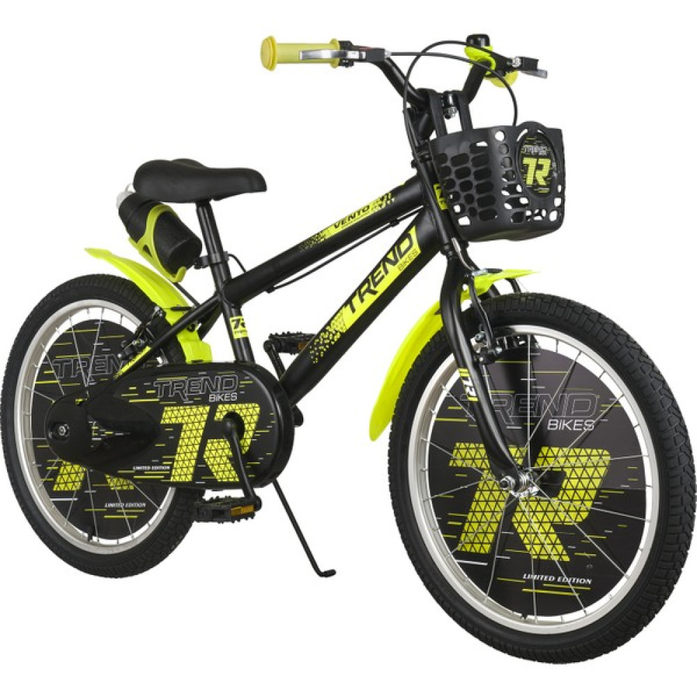 Trendbike Vento 20 Jant Bisiklet 6-10 Yaş Erkek Çocuk Bisikleti Siyah-Neon Sarı 20.404-S-NS Çocuk Bisikletleri Fiyatı