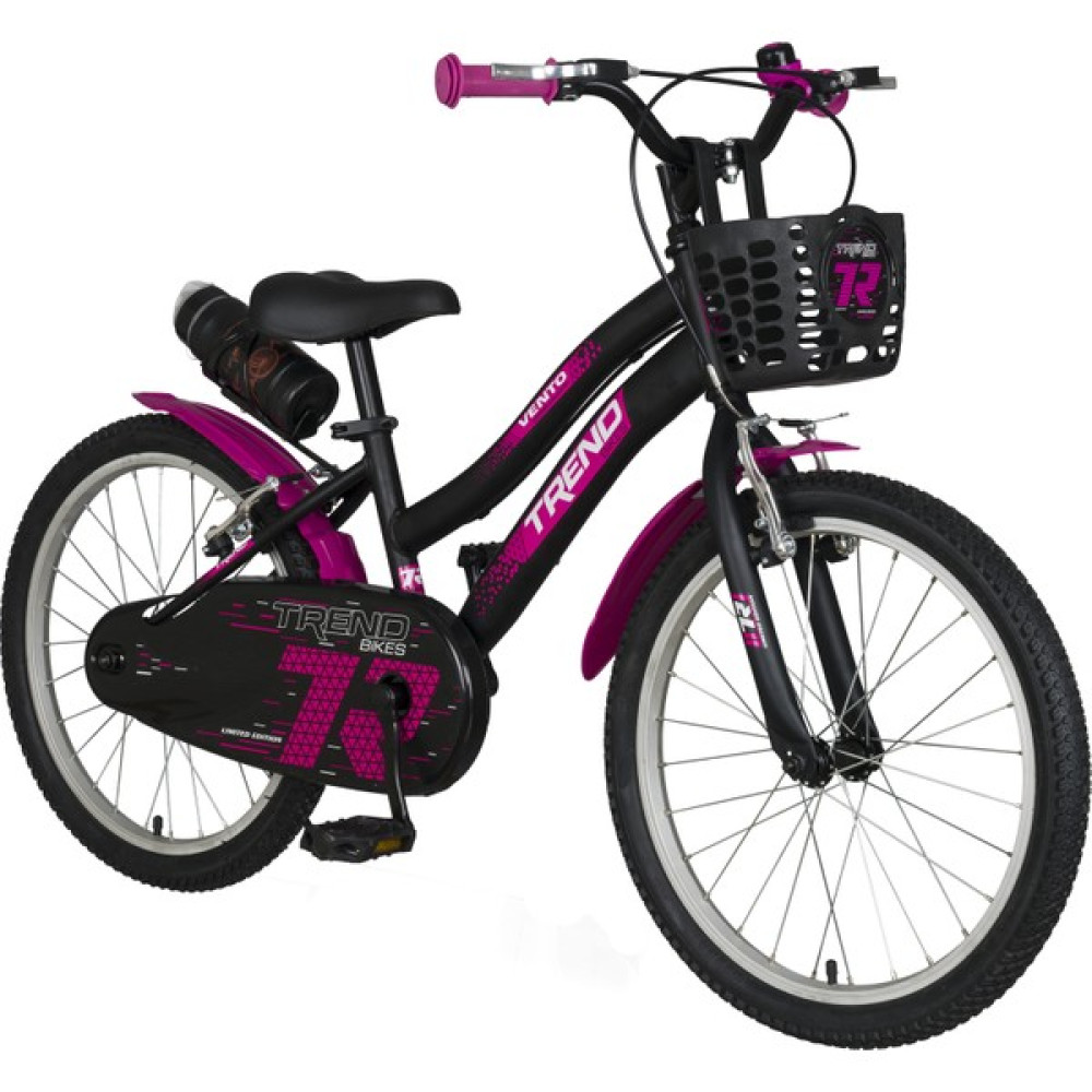 Trendbike Vento 20 Jant Bisiklet 6-10 Yaş Kız Çocuk Bisikleti Siyah-Fuşya 20.404-S-F Çocuk Bisikletleri Fiyatı