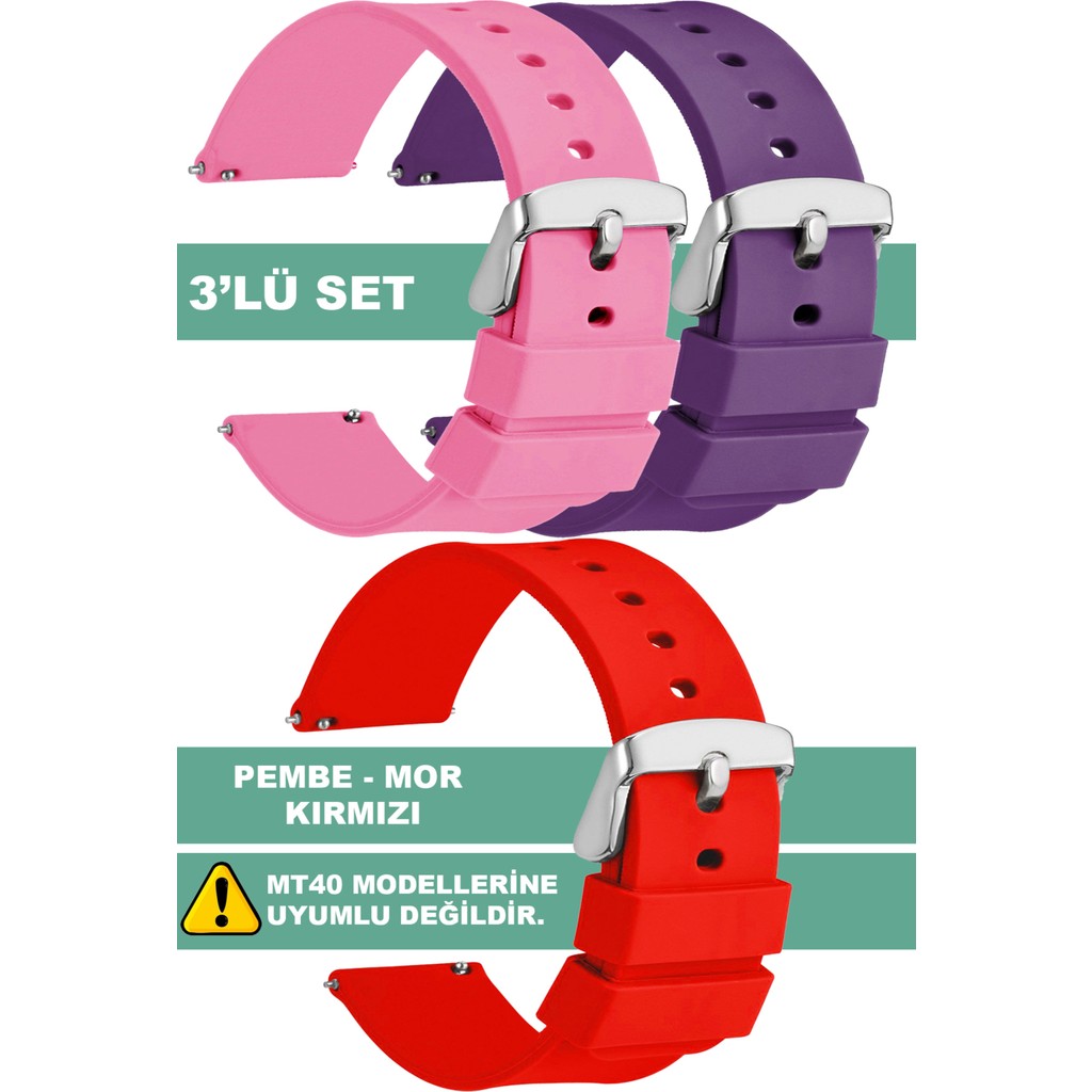 Trendburada Tcl Mt42 Mt42x Mt43 Mt46-Slazenger Akıllı Çocuk Saatleriyle Uyumlu Silikon Saat Kordonu Kayışı - Pembe - Gül Akıllı Saat Aksesuarı Fiyatı