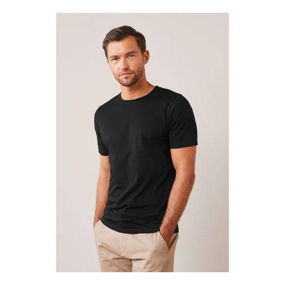 Trender Pamuklu Basic Erkek T-Shirt Siyah Erkek T-shirt Fiyatı