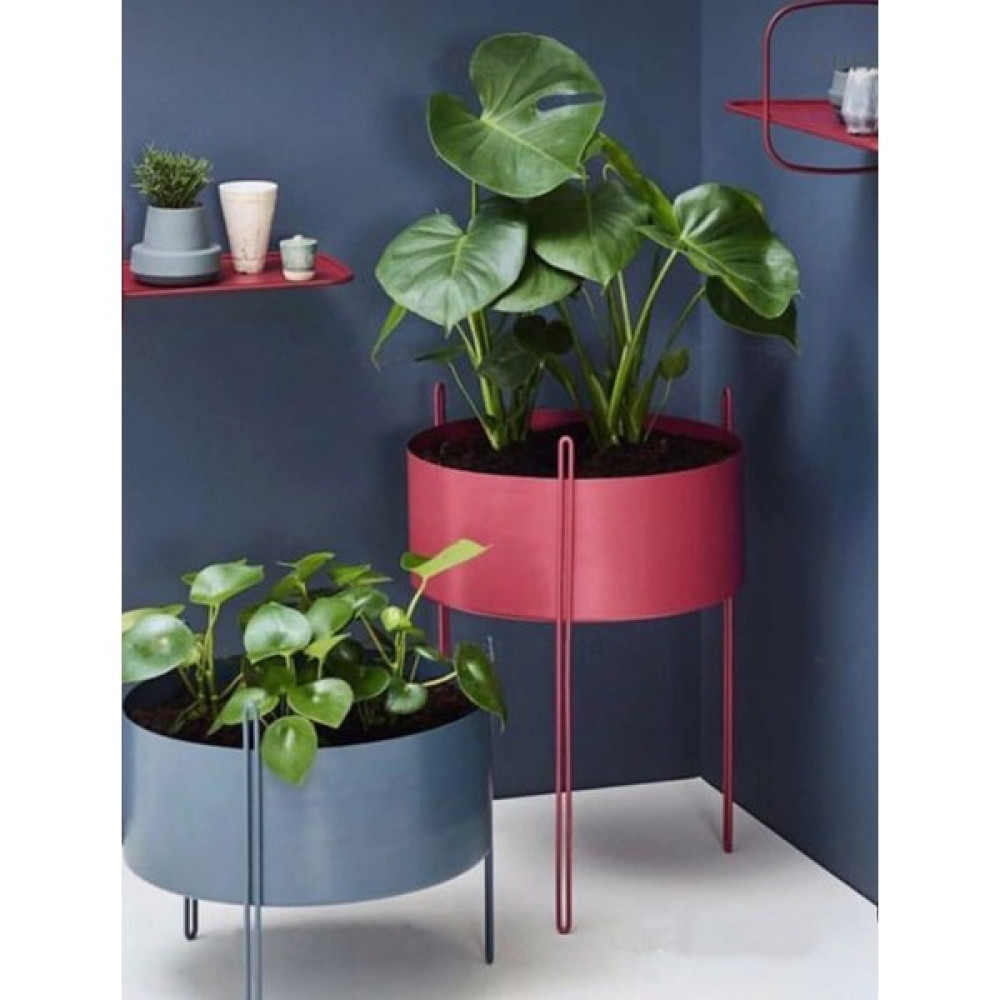 Trendesk 2 li mat kırmızı-mavi metal galvaniz saksılık çiçeklik çiçek standı Yatak Başlığı Fiyatı