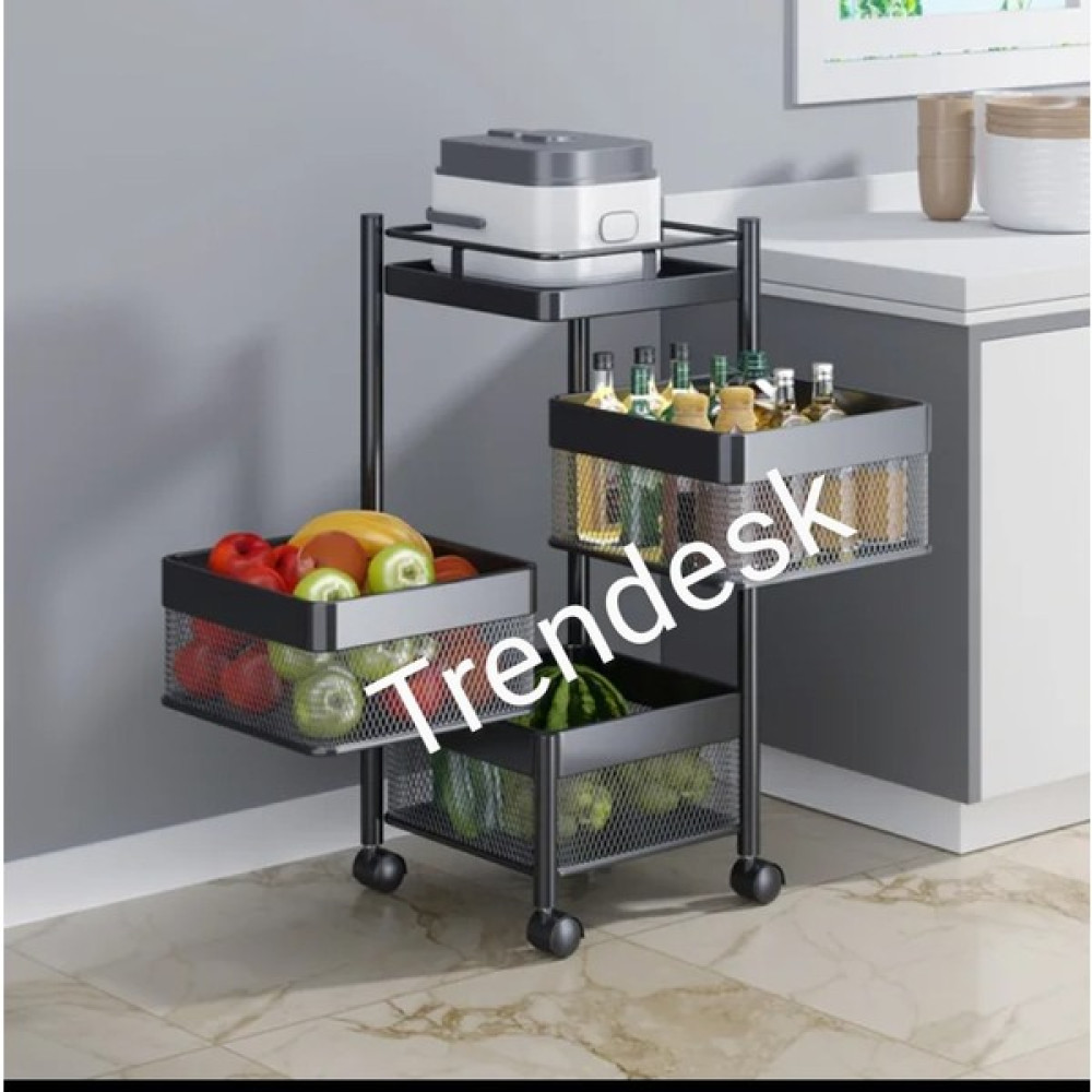 Trendesk 3 Katlı Siyah Metal Kare Patates Soğan Sebze Meyve Sepeti Sebzelik Saklama Kapları Fiyatı