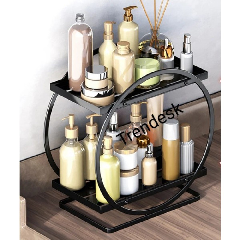 Trendesk Makyaj Siyah Kozmetik Banyo Standı Parfüm Organizer Banyo Aksesuarları Fiyatı