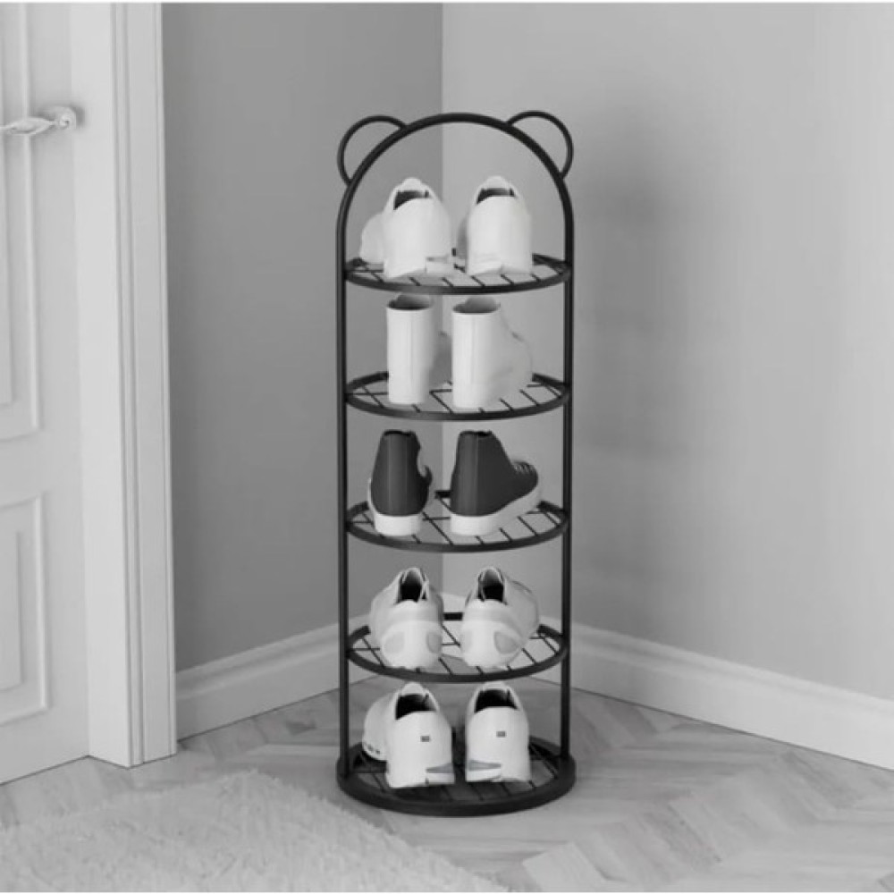 Trendesk Metal Çok Amaçlı Raf 5 Katlı Siyah Ayakkabılık 91*30*14 cm Ayakkabılık Fiyatı
