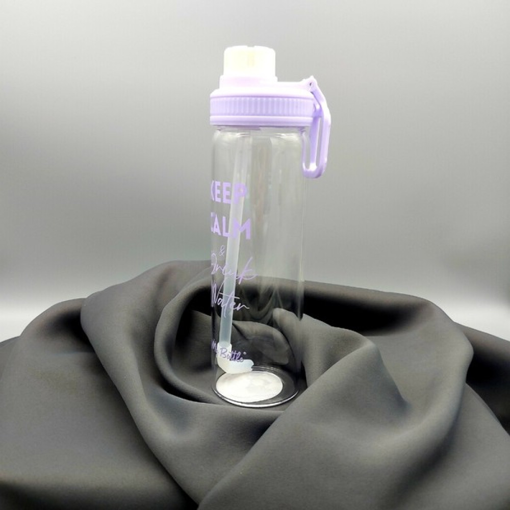 Trendevia Pipetli Cam Su Şişesi Çevirmeli Kilitli Kapaklı - Mor Suluk Fiyatı