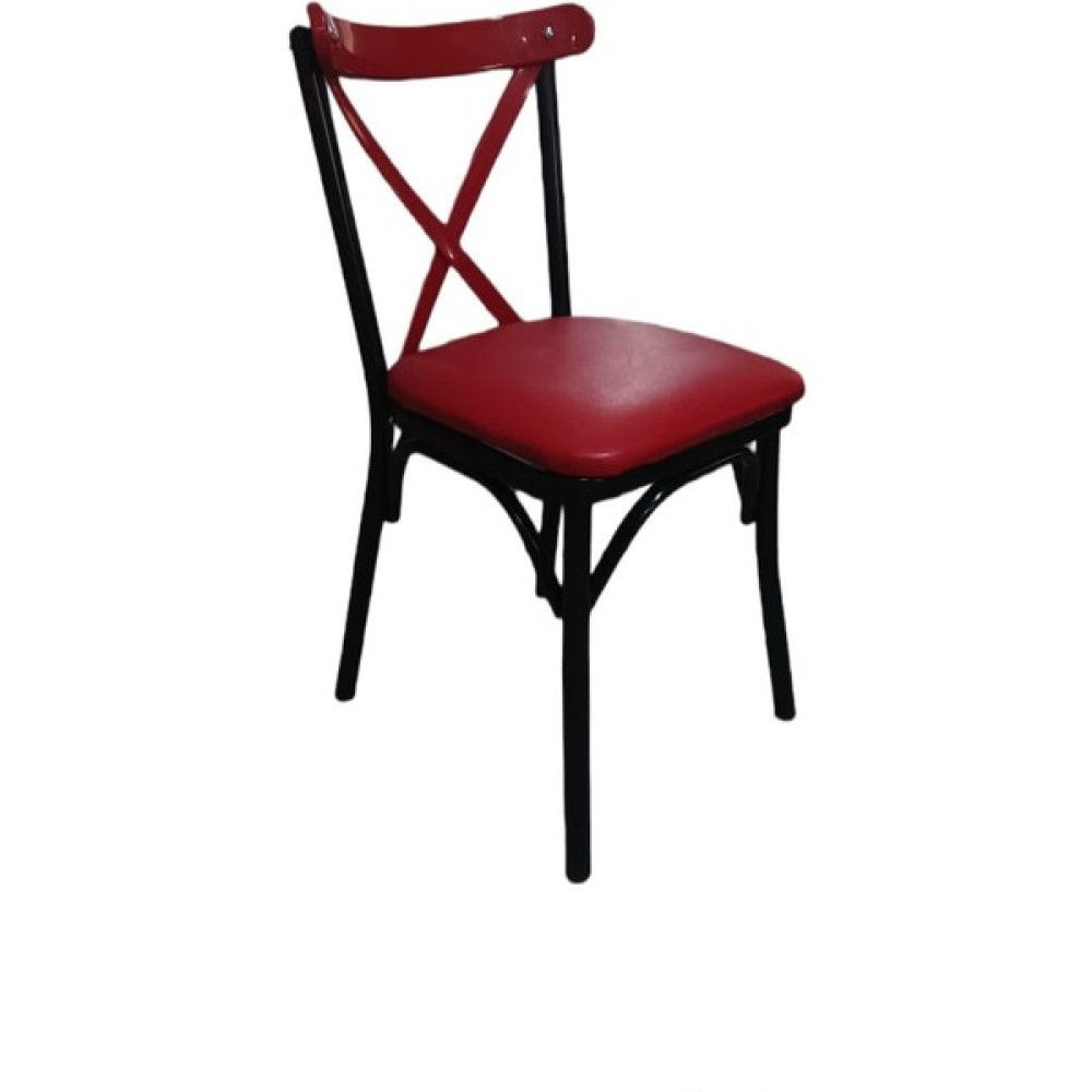 Trendevim Tonet Sandalye Plastik Sırt Sünger Minder Mutfak, Balkon ve Salon Sandalyesi Cafe Sandalye 6 Adet - Kırmızı Masa - Sandalye & Tabure Fiyatı