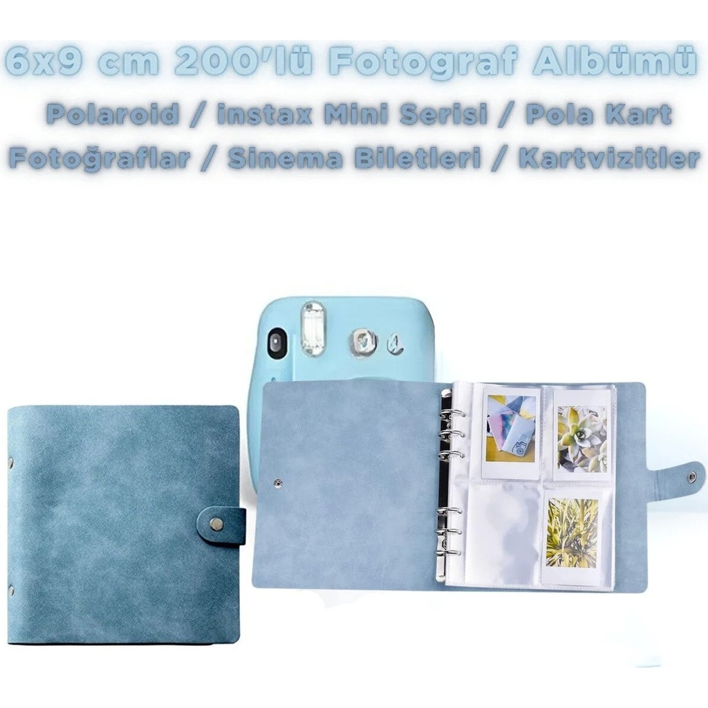 Trendfone Instax Mini Serisi ALBÜM-200 Fotoğraf Kapasiteli - Mavi SSD / Solid State Drive Fiyatı