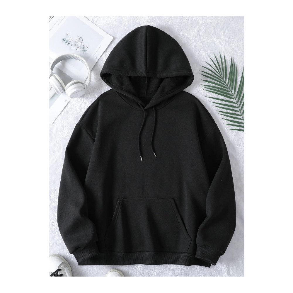 trendgar SIYAH KAPŞONLU SWEATSHİRT HODİE L Beden Bayan Sweatshirt Fiyatı