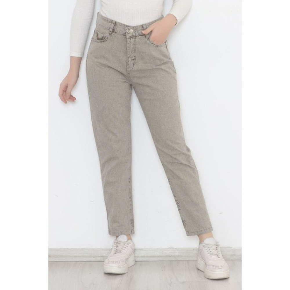 Trendico Boyfriend Kot Pantolon Taş - 12203.1431. Bayan Jeans / Kot Pantolon Fiyatı