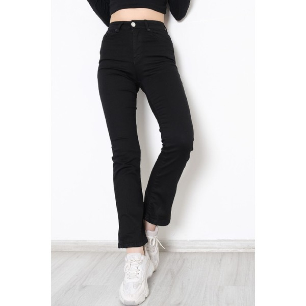 Trendico Ispanyol Paça Solmayan Kot Pantolon Siyah - 1248.1431. Bayan Jeans / Kot Pantolon Fiyatı