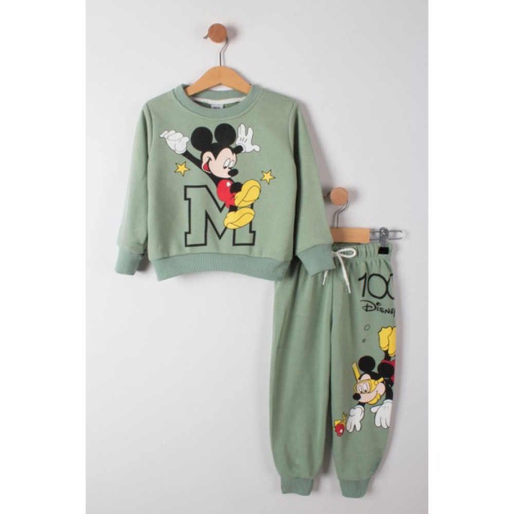 Trendimizbir Mickey Mouse Baskılı Erkek Çocuk Şardonlu Alt Üst Takım Erkek Çocuk Giyim Takımı Fiyatı