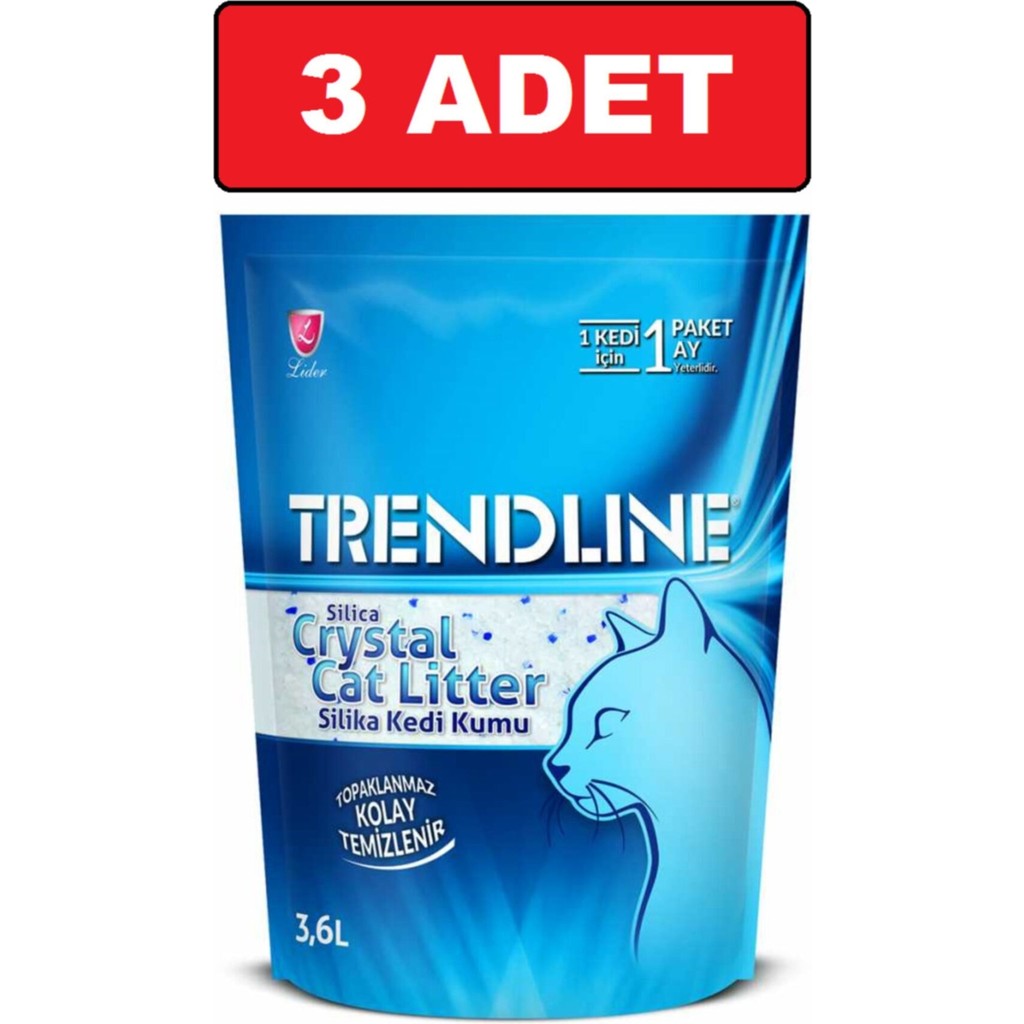 Trendline Kristal Kedi Kumu 3.6 Lt 3 Adet Silika Kedi Kumu Crystal Evcil Hayvan Ürünleri Fiyatı