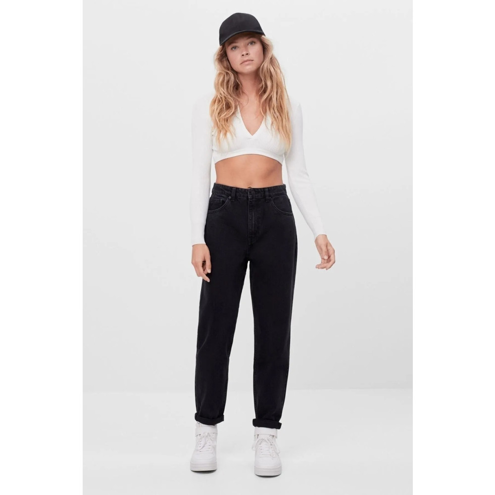 TRENDNATUREL Andrea Siyah Likralı Mom Jean Pantolon 34 Beden Bayan Jeans / Kot Pantolon Fiyatı