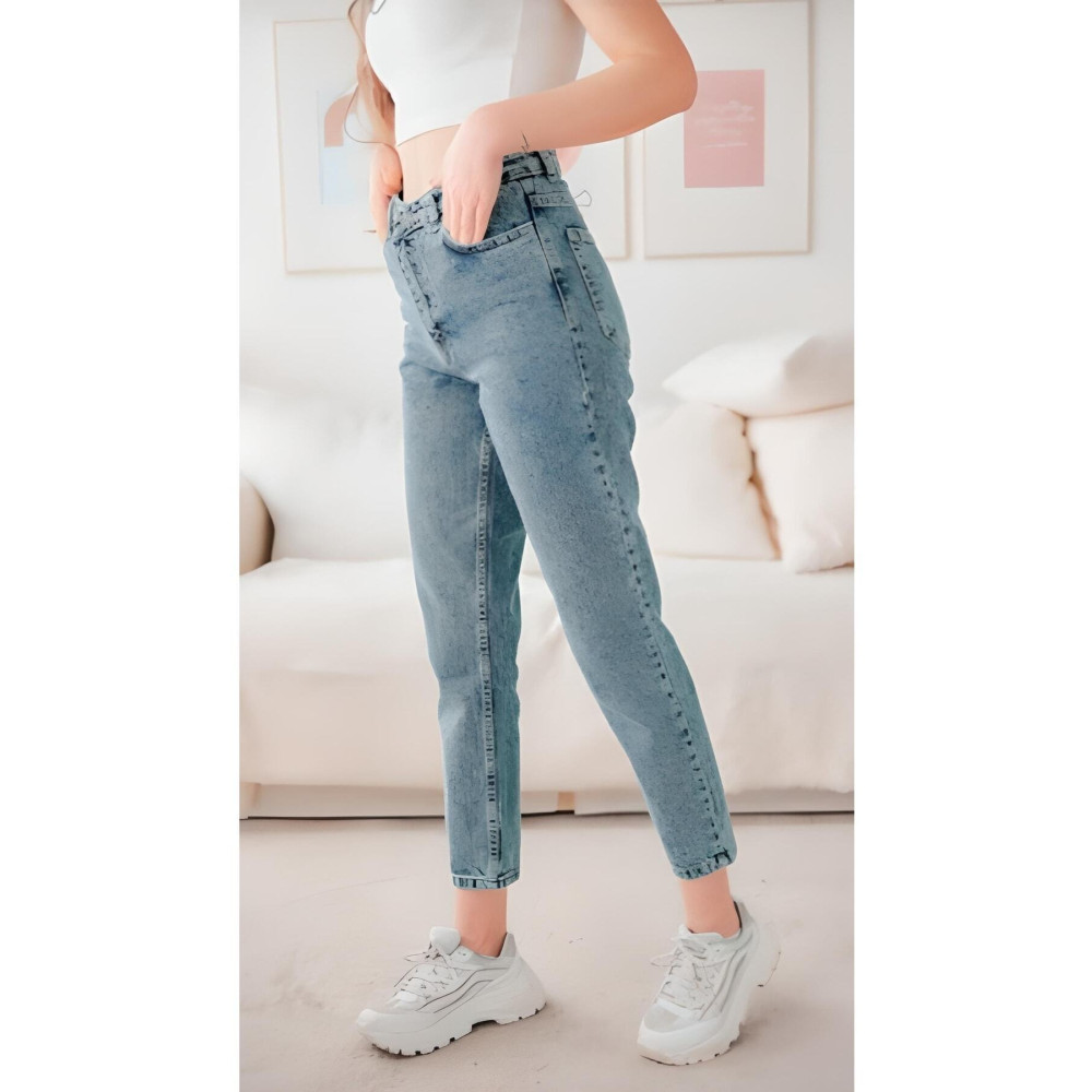 TRENDNATUREL Mom Jean Likralı Kar Yıkama Jean Pantolon 26 Beden Bayan Jeans / Kot Pantolon Fiyatı