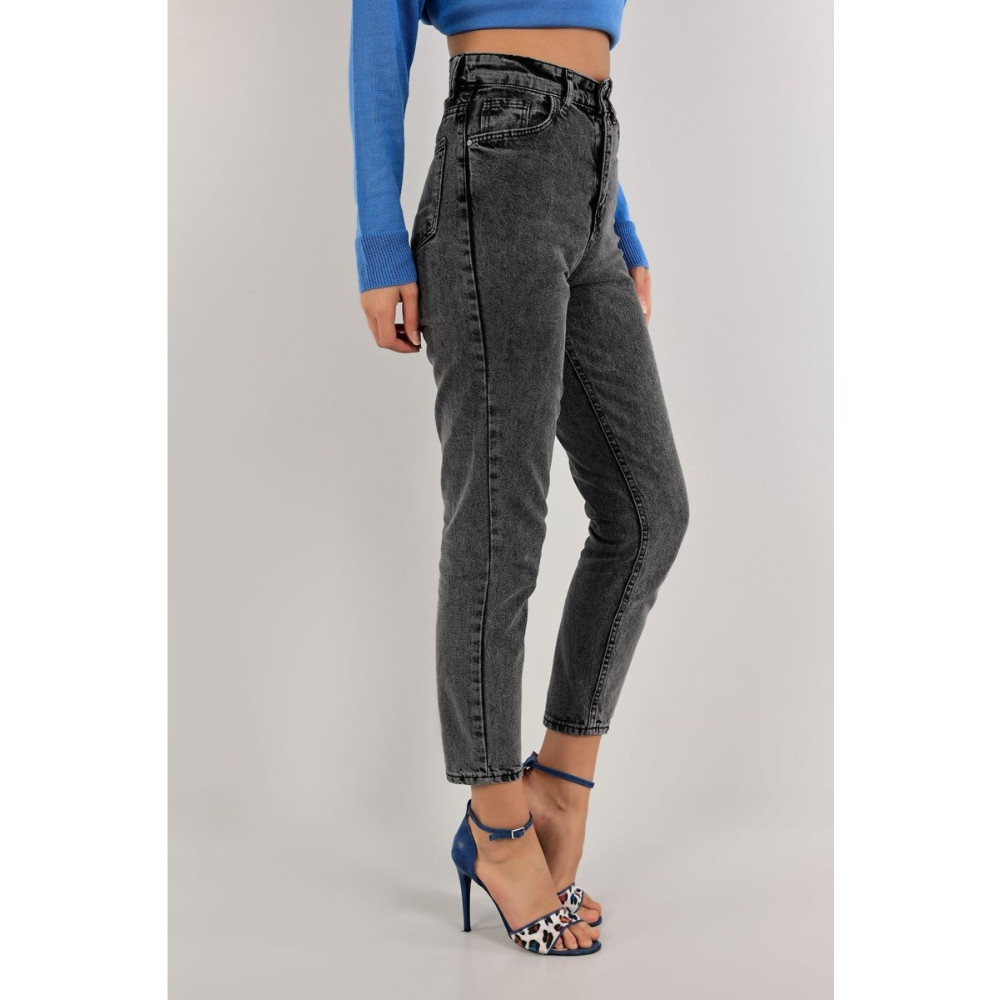TRENDNATUREL Trendy Kadın Füme Yüksek Bel Yumuşak Dokunuşlu Rahat Kesim Mom Jean Kot Pantolon 32 Beden Bayan Jeans / Kot Pantolon Fiyatı