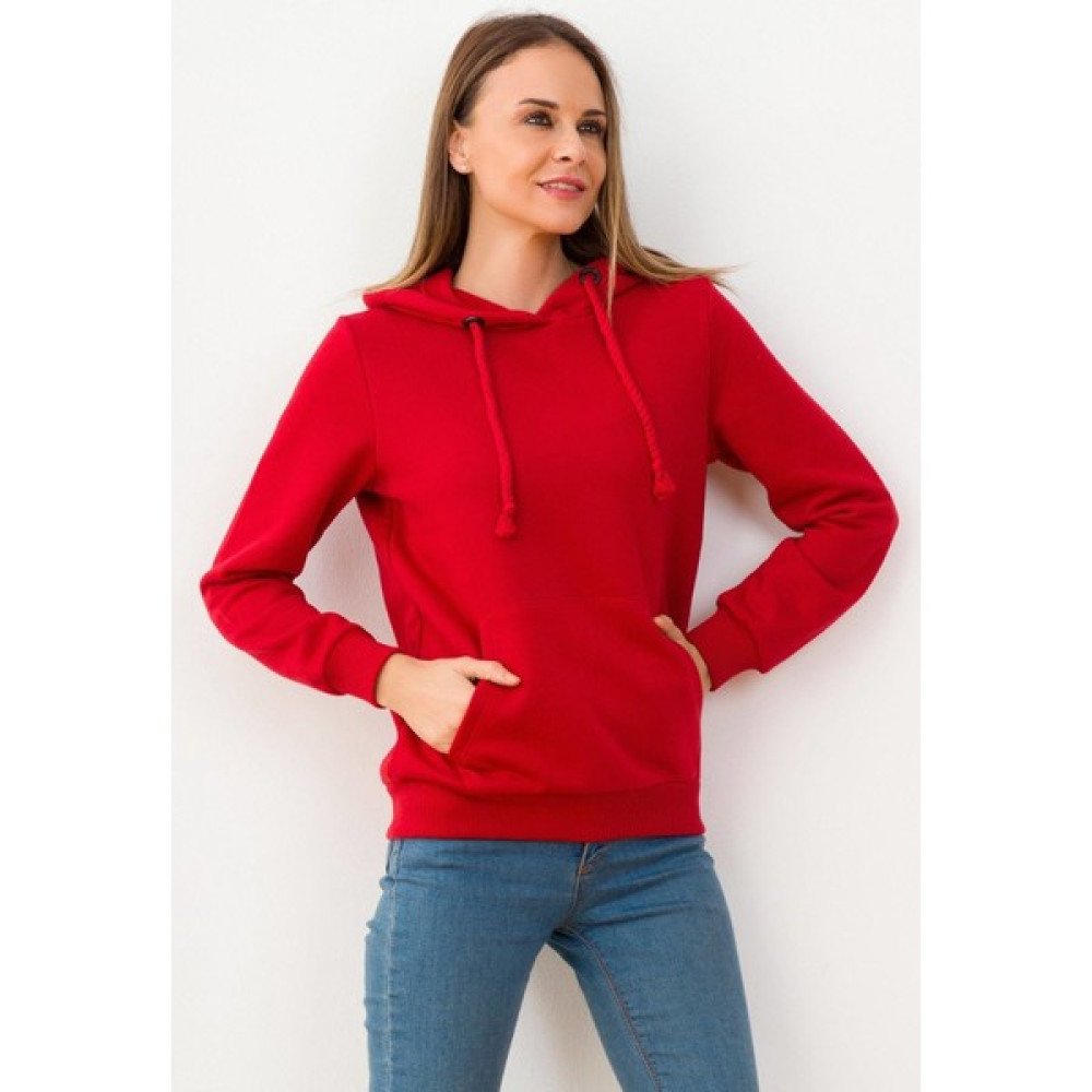 Trendnera Kapüşonlu 3 Iplik Içi Polar Kanguru Cep Sweatshirt Bayan Sweatshirt Fiyatı