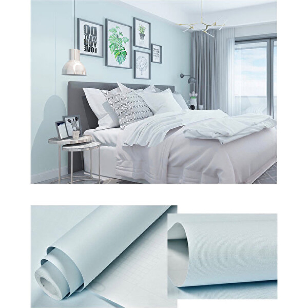 Trendpoint 60 x 200 cm Mat Açık Mavi Kendinden Yapışkanlı Duvar Mutfak Banyo Dolap Kaplama Dekorasyon Yapı Kimyasalları & Yapıştırıcılar Fiyatı
