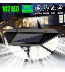 Trendpoint Solar 102 Ledli Oval 3 Modlu Güneş Enerjili Bahçe Aydınlatması Lamba Hareket Sensörlü - Siyah Dış Mekan & Bahçe Oyuncakları Fiyatı