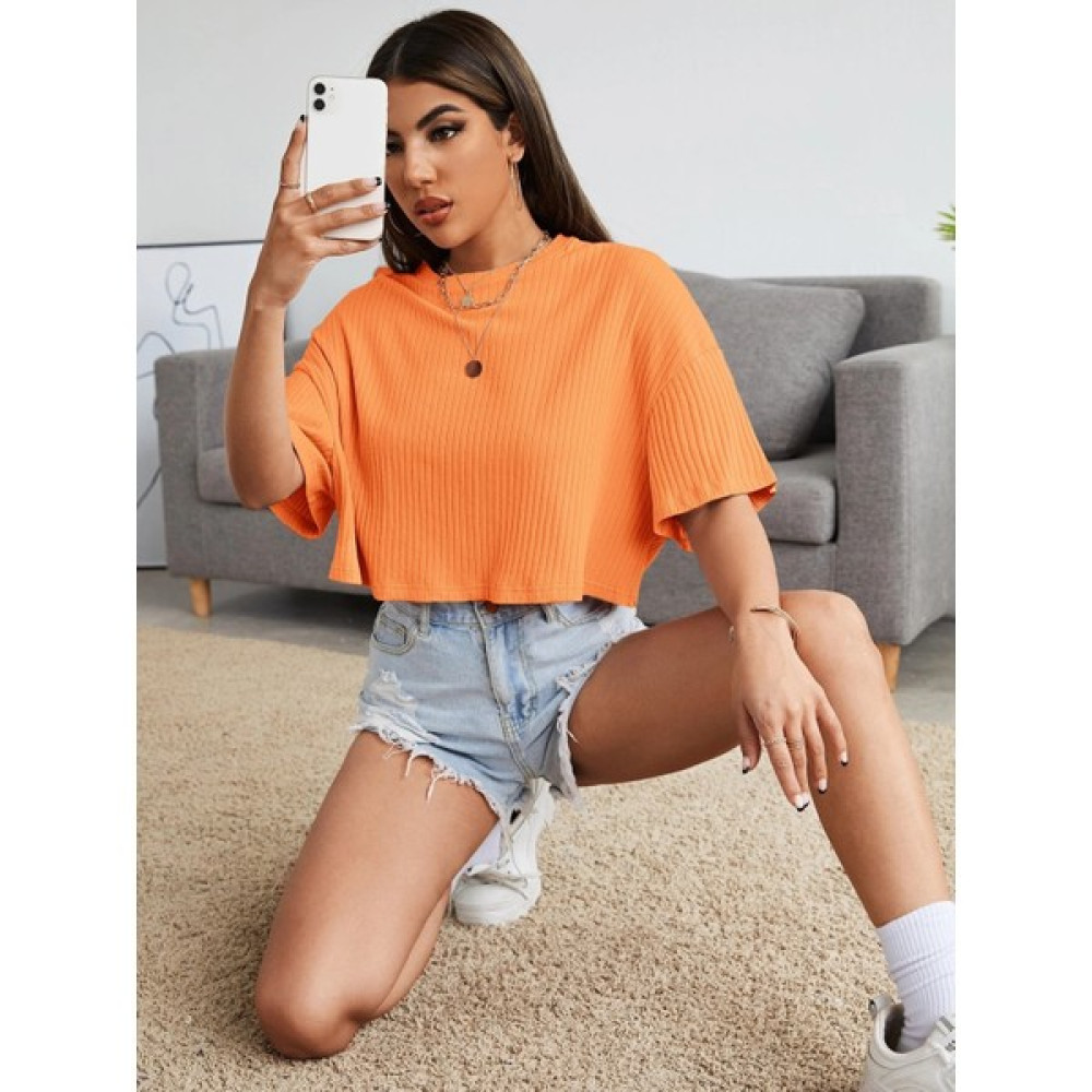 Trendseninle Kadın Oversize Penye Crop Bluz Bluz Fiyatı