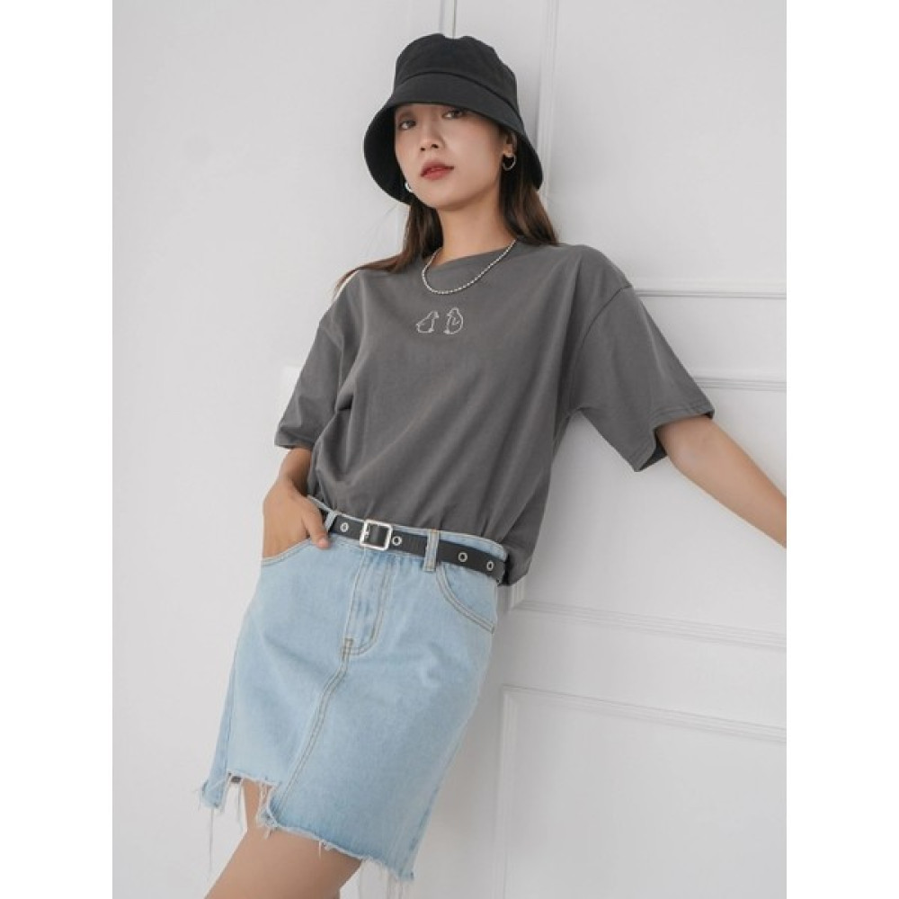 Trendseninle Kadın Penguen Baskılı Oversize T-Shirt Bayan T-shirt Fiyatı