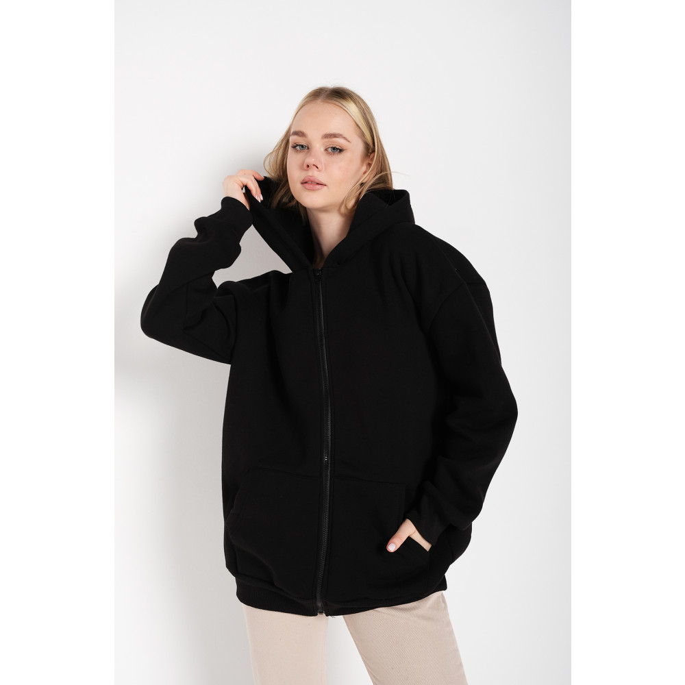 Trendseninle Kadın Siyah Oversize Sweatshirt Fermuarlı M Beden Kadın Hırka Fiyatı