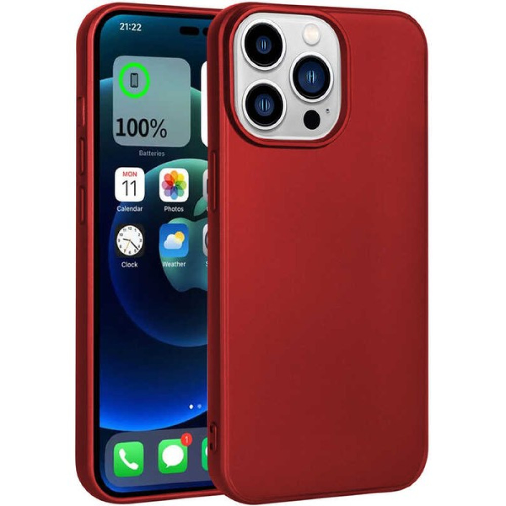 Trendshopping Apple iPhone 14 Pro Max Kılıf Soft Pürüzsüz Ultra Ince Esnek Premier Silikon Kapak - Kırmızı Cep Telefonu Kılıfı Fiyatı