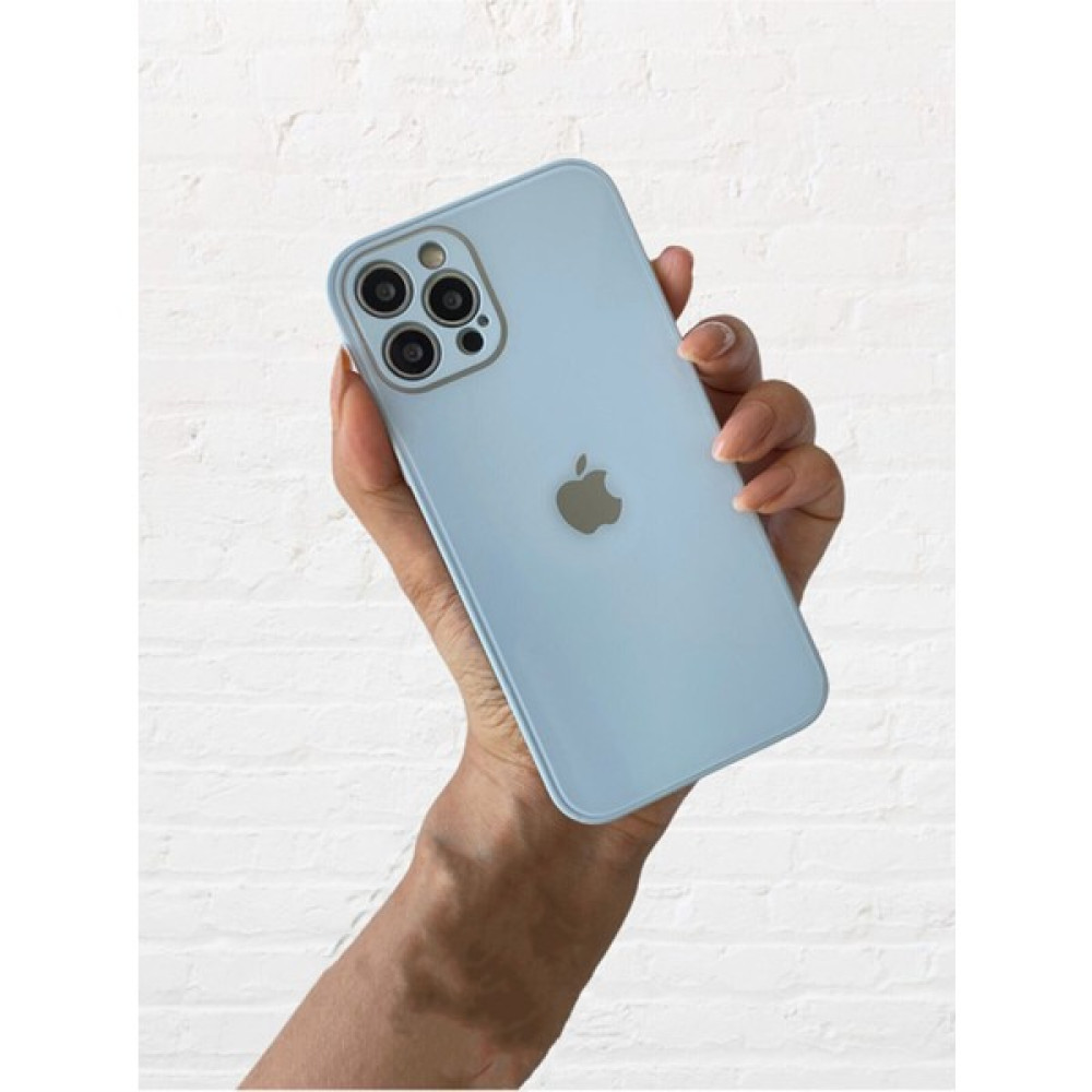 Trendshopping Apple iPhone 14 Pro Max Logolu Kamera Korumalı Lansman Gerçek Cam Kapak - Buz Mavisi Cep Telefonu Kılıfı Fiyatı