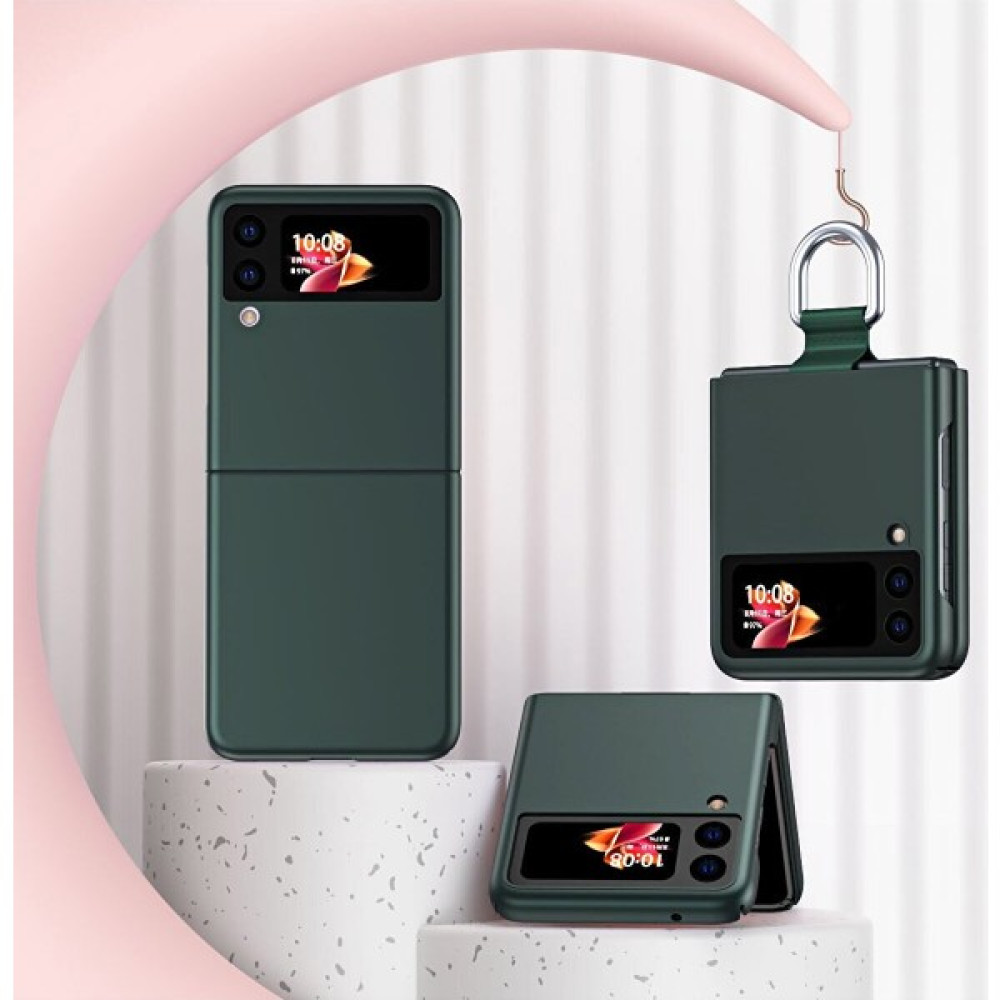 Trendshopping Samsung Galaxy Z Flip 3 Yüzük Tasarımlı Darbeye Dayanıklı Mat Pastel Soft Ring Telefon Kılıfı - Yeşil Cep Telefonu Kılıfı Fiyatı