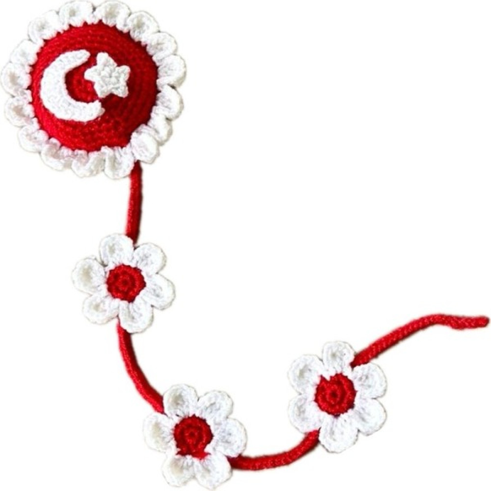 Trendtel Amigurumi Ay Yıldız Türk Bayrağı Salkım Toka Çıtçıtlı Toka Toka, Taç & Saç Bandı Fiyatı