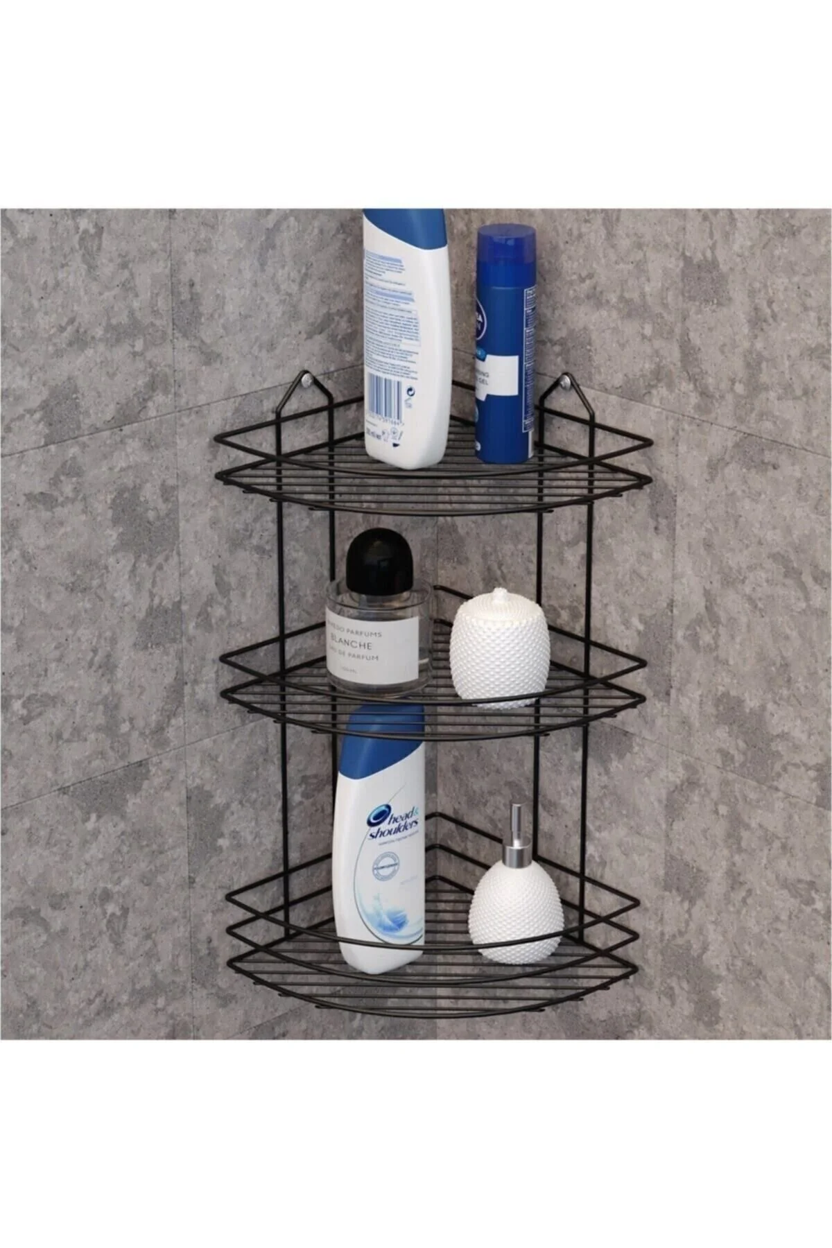 Trendway Paslanmaz 3 Katlı Banyo Köşeliği Şampuanlık Köşelik Banyo Rafı Siyah Eks03" Banyo Aksesuarları Fiyatı