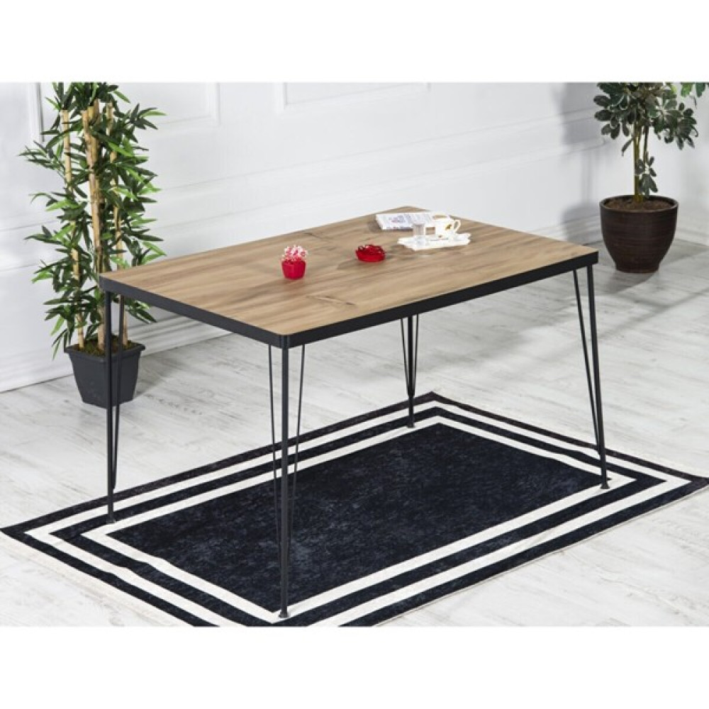 Trendy Assel Berrak Masası Takımı-Mutfak Masası Takımı- 60X120 - Akçaağaç - 60 x 120 cm Masa - Sandalye Seti / Takımı Fiyatı