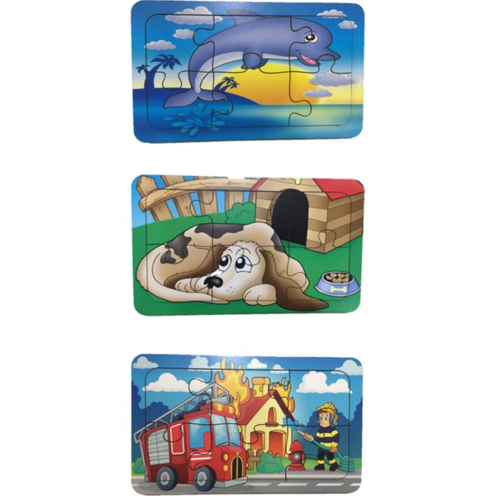 Trendy Toys Ahşap Puzzle Ilk Yapbozum 3 Adet 6 Parçalı 18X11CM Eğitici Oyuncak Fiyatı