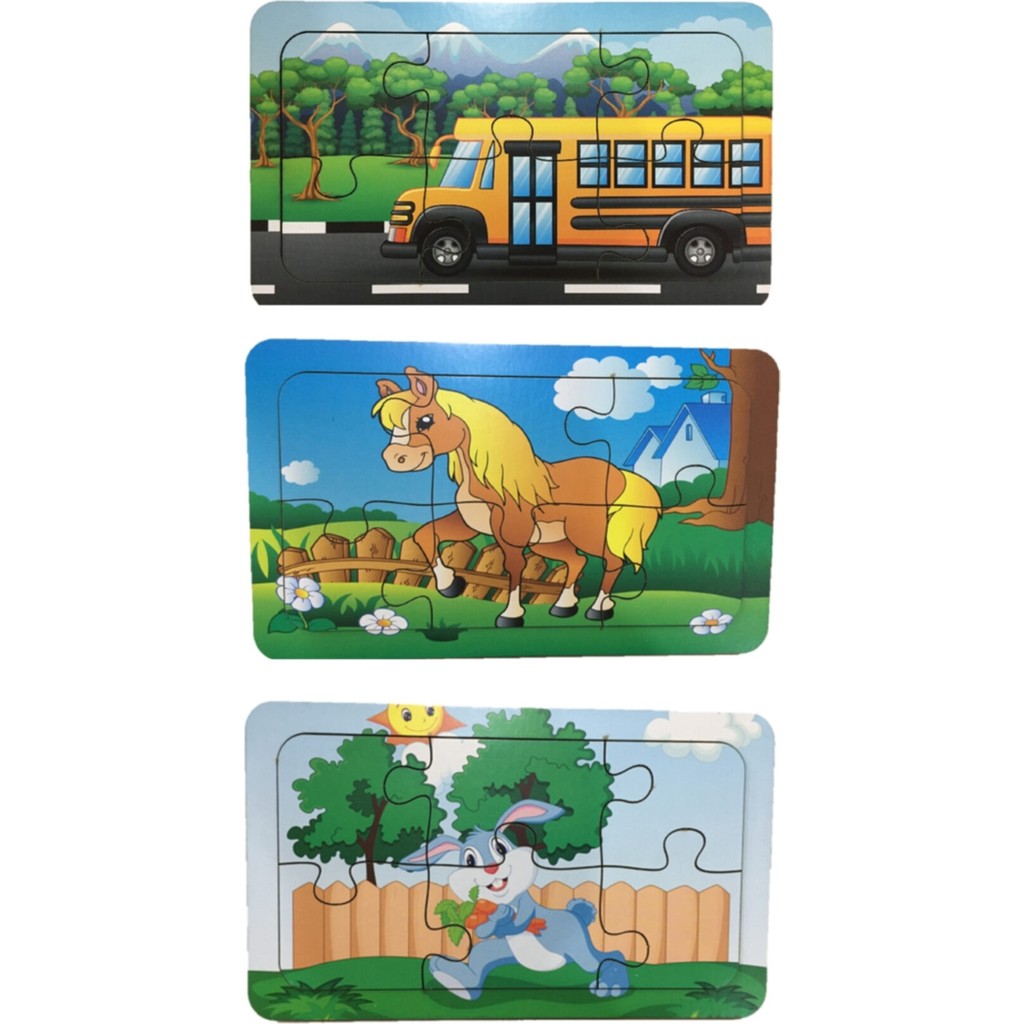 Trendy Toys Ahşap Puzzle Ilk Yapbozum 3 Adet 6 Parçalı 18X11CM Eğitici Oyuncak Fiyatı
