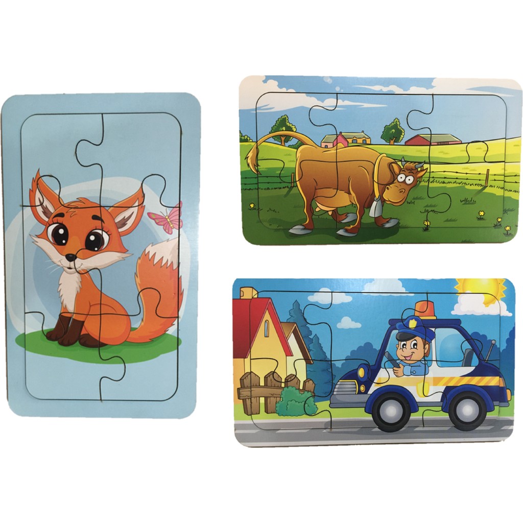 Trendy Toys Ahşap Puzzle Ilk Yapbozum 3 Adet 6 Parçalı 18X11CM Eğitici Oyuncak Fiyatı