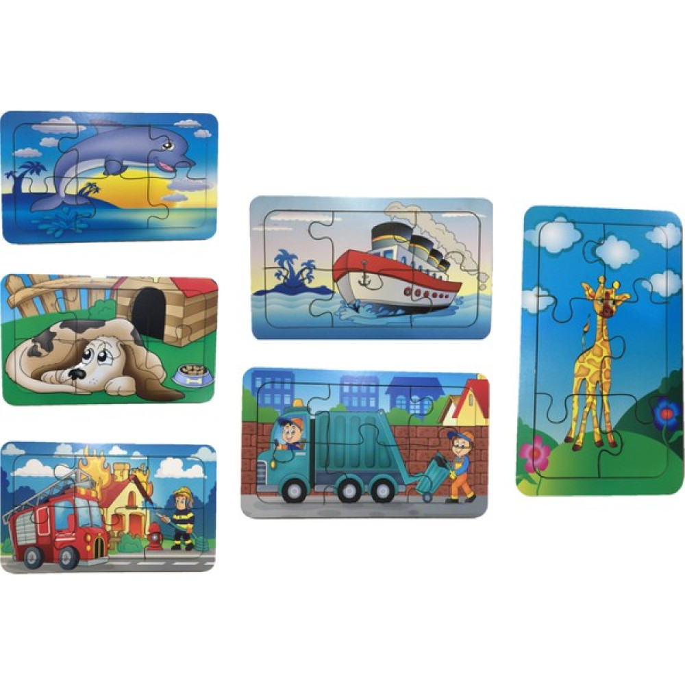 Trendy Toys Ahşap Puzzle Ilk Yapbozum 6 Adet 6 Parçalı 18X11CM Eğitici Oyuncak Fiyatı