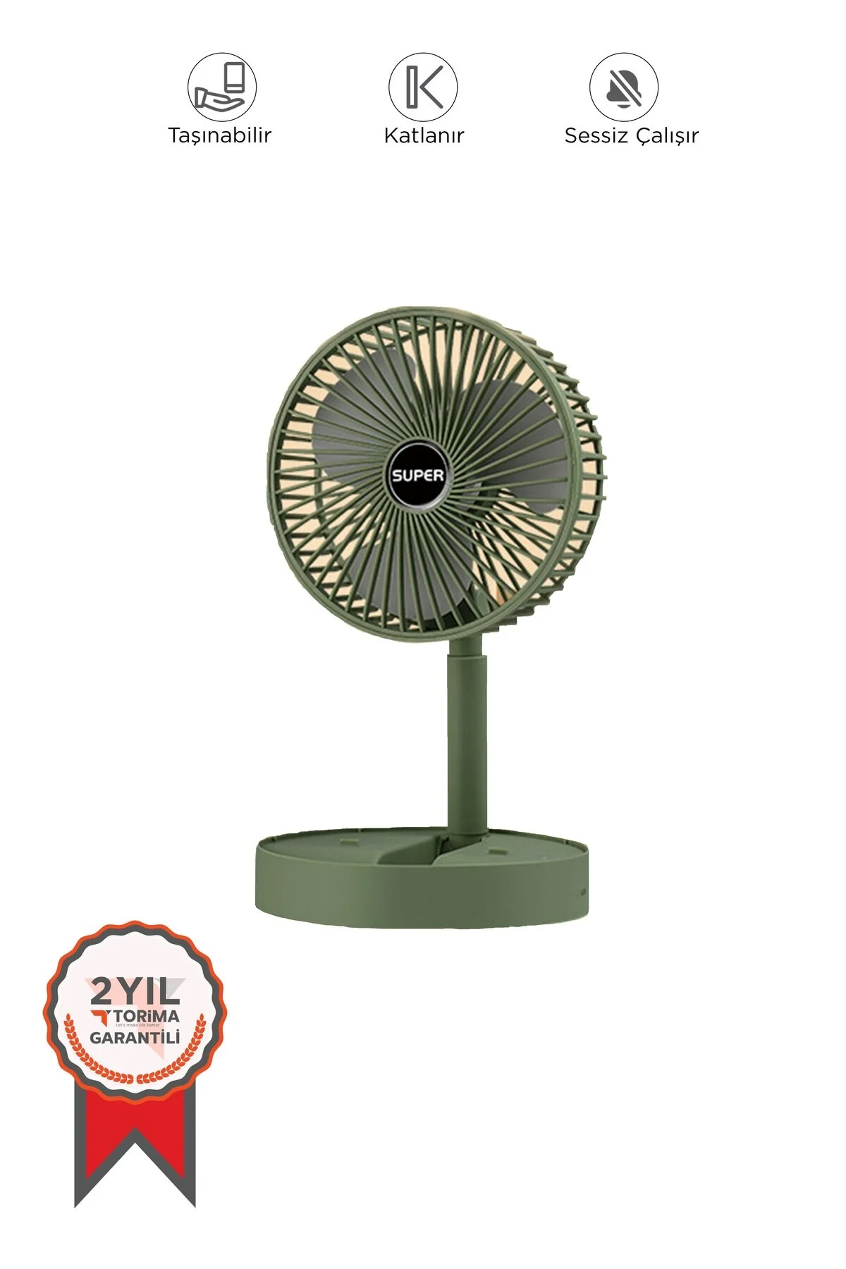 Torima F-06 Taşınabilir Şarjlı Soğutucu Fan 3 Kademeli Vantilatör Yeşil Vantilatörler Fiyatı