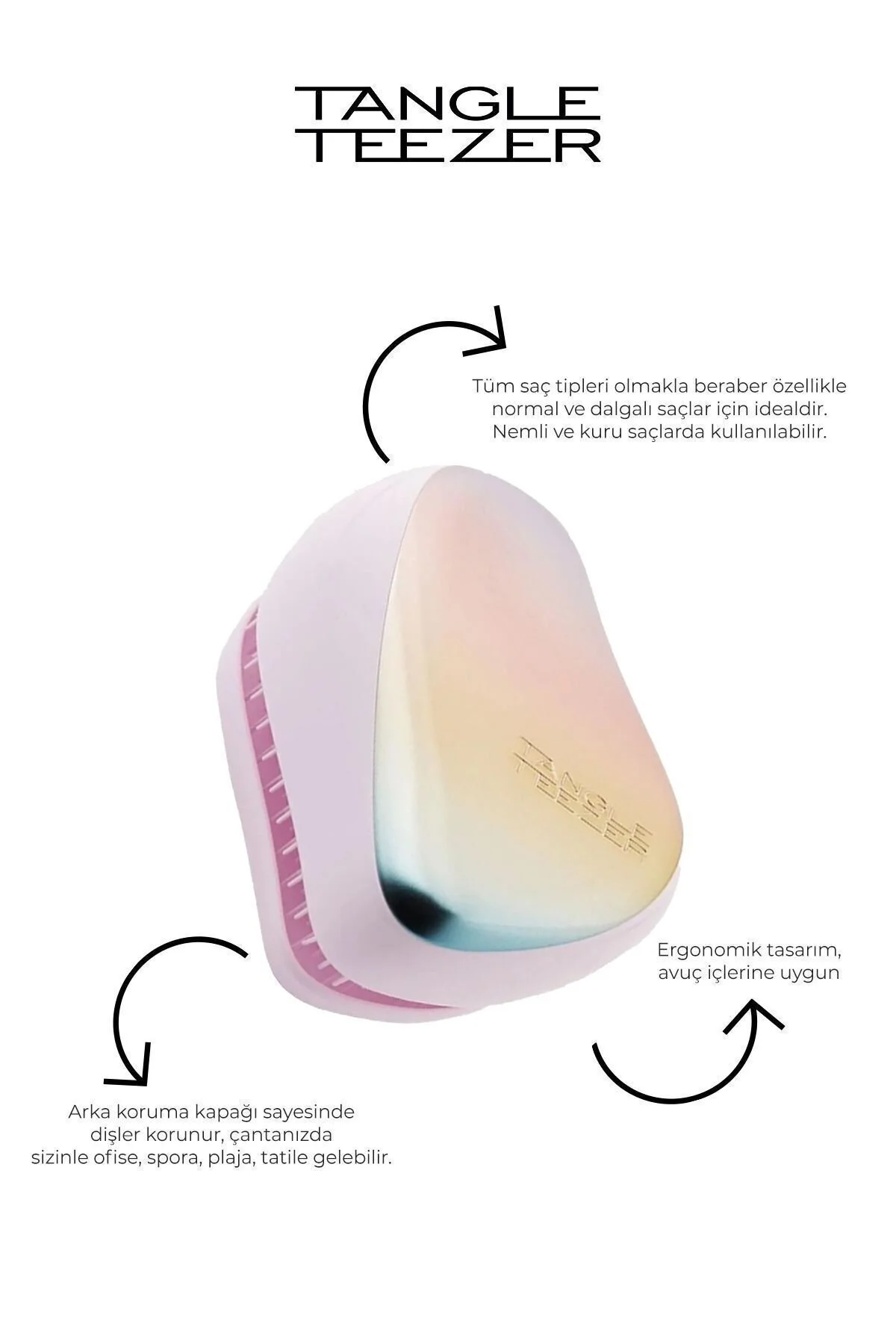 Tangle Teezer Compact Styler Pearlescent Matte Saç Fırçası ve Tarağı Fiyatı