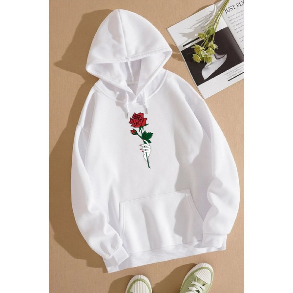 Trendypassion Unisex Rose Baskılı Sweatshirt Erkek Sweatshirt Fiyatı