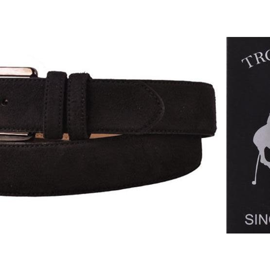 TRG Polo Süet Siyah 10608 Erkek Kemer