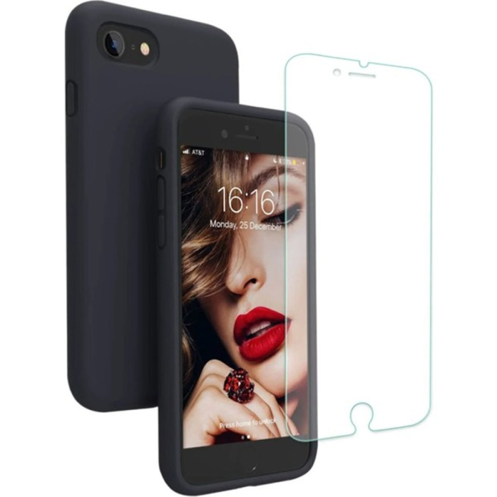 Tria Apple iPhone 6 Plus 6s Plus Içi Kadife Soft Lansman Silikon Telefon Kılıfı - Ekran Koruyucu Hediye - Siyah Cep Telefonu Kılıfı Fiyatı