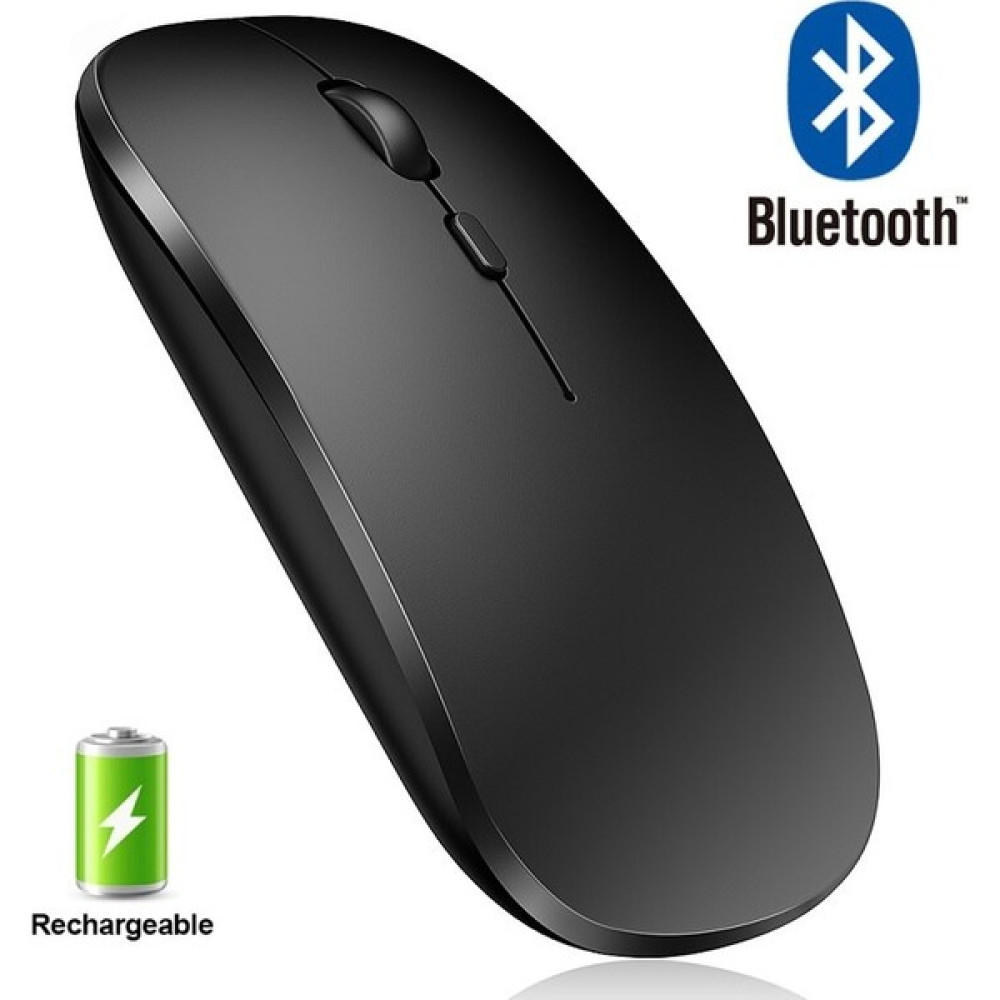 Triline Bluetooth Şarjlı 2.4ghz Kablosuz Mouse Sessiz Tıklama - Siyah Klavye - Mouse Fiyatı