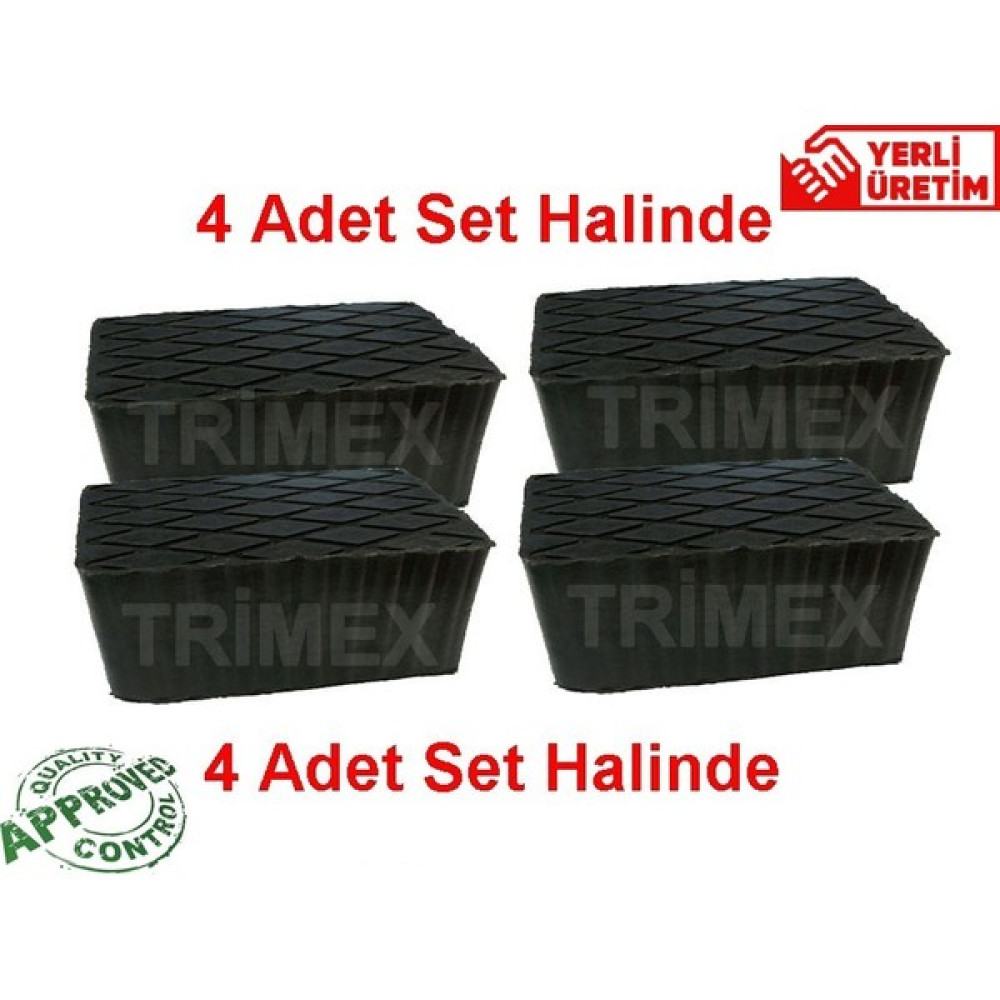 Trimex Kauçuk Lift Takozu 160X120 Yükseklik 60MM 4 Adet Lastikler Fiyatı
