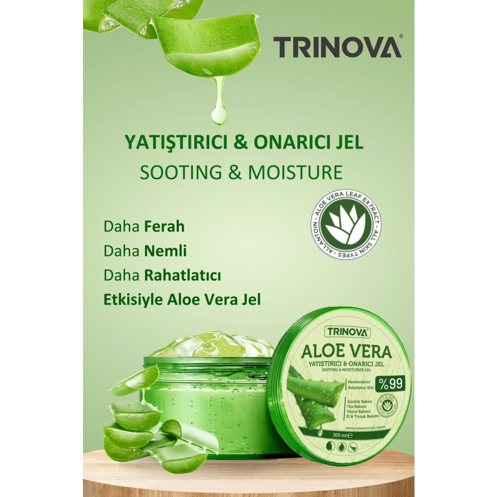 Trinova Aloe Vera lendirici Dinlendirici Jel Cilt ve Yüz Bakımı Fiyatı