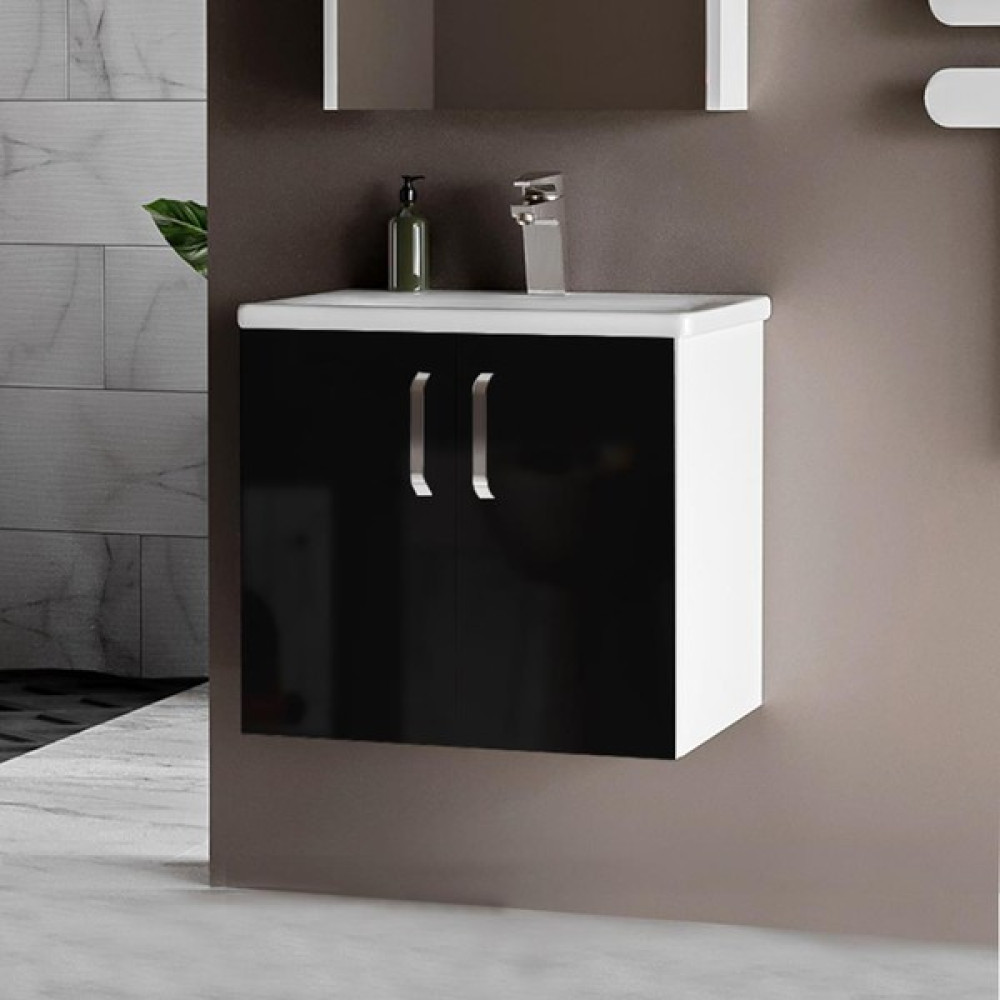 Trio Modül Asmira Lavabolu Alt Dolap - 65 cm - Hg Siyah Banyo Dolabı / Mobilyası Fiyatı