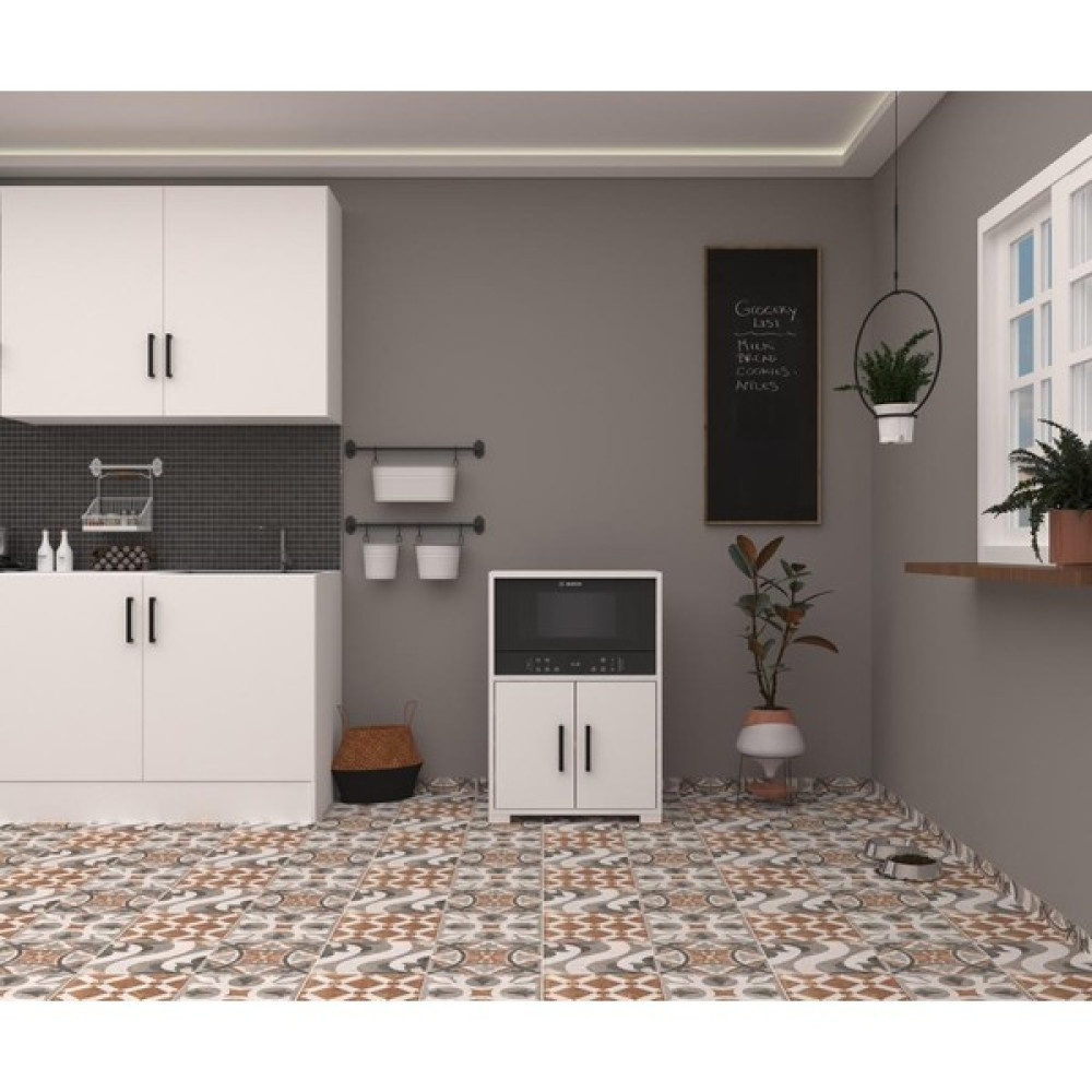 Trio Modül Çok Amaçlı Dolap - Mikrodalga Fırın Dolabı - Beyaz Mutfak Dolabı / Mobilyası Fiyatı