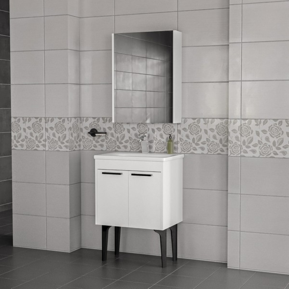 Trio Modül Toronto Banyo Dolabı - 60 cm - 2'li Set - MdfLam Mat Beyaz - MdfLam Mat Beyaz Diğer Fiyatı